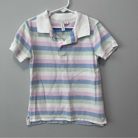 Janie and Jack Pastel Striped Polo Size 5 - Picture 1 of 8